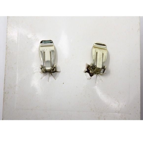 Vintage Red Glitter Thermoplastic Clip On Earrings Round Deco Design - Hey Viv - Picture 4 of 5